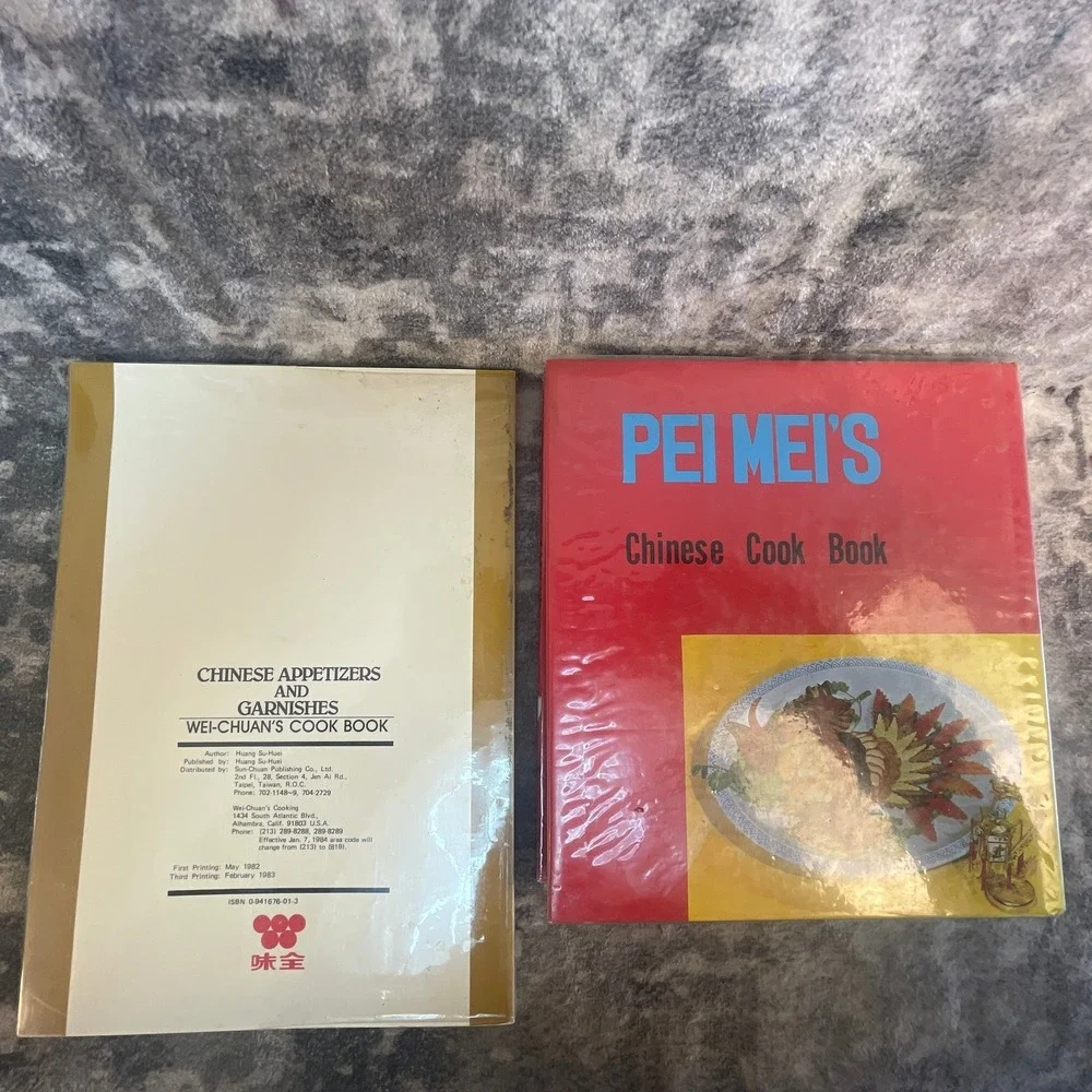 Pei Mei's Chinese Cook Book Vol 1 & Wel-Chuan Appetizers Garnishes Vintage 2 Lot